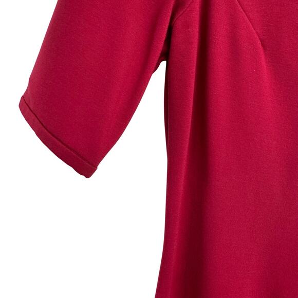 NWT Diane Von Furstenberg Red Short Sleeve Saturn Full Front Zip Dress 10 - Picture 6 of 10